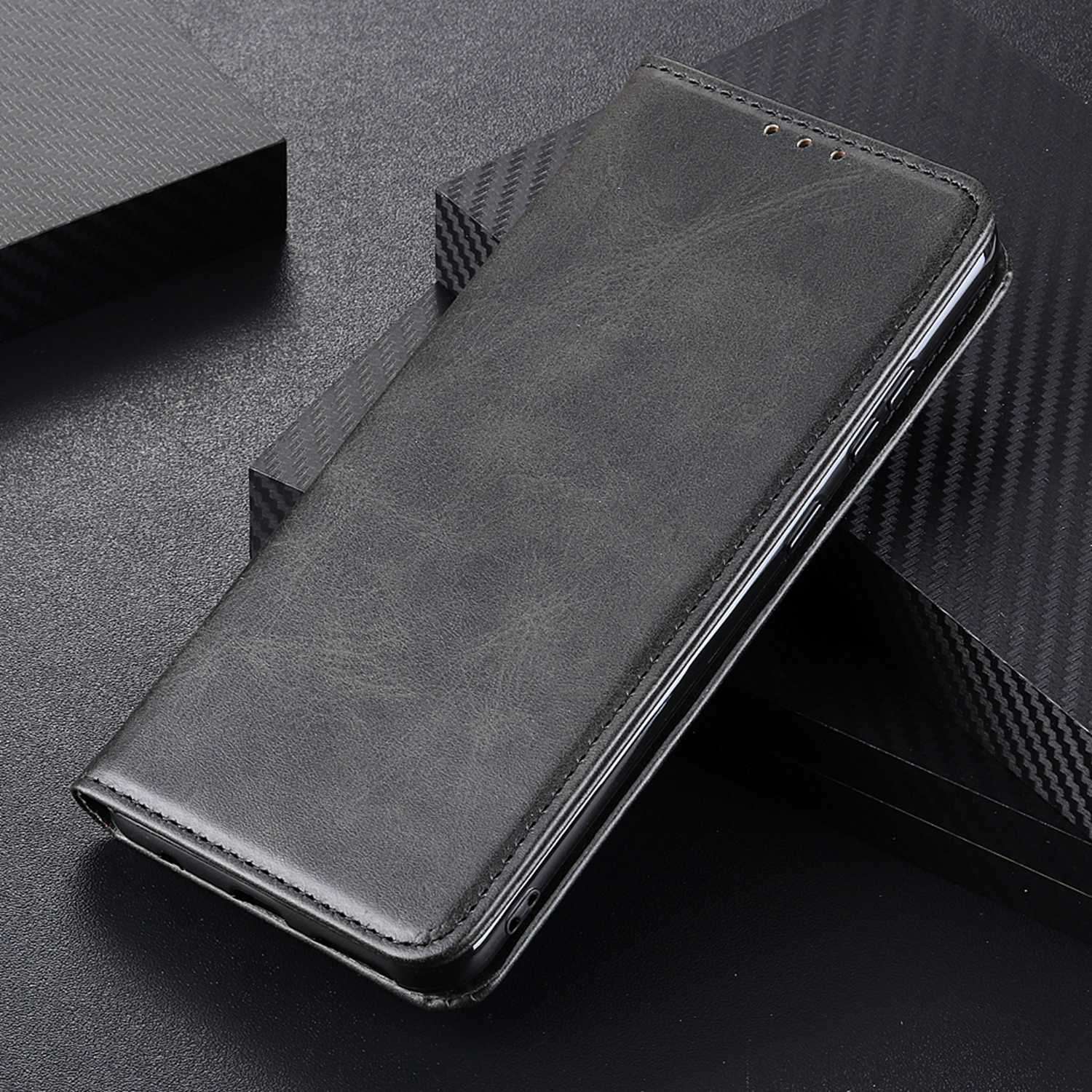 For Samsung Galaxy Xcover7 Split Leather Case Wallet Phone Cover Magnetic Closing - Black For Samsung Galaxy Xcover7 Split Leather Case Wallet Phone Cover Magnetic Closing - Black